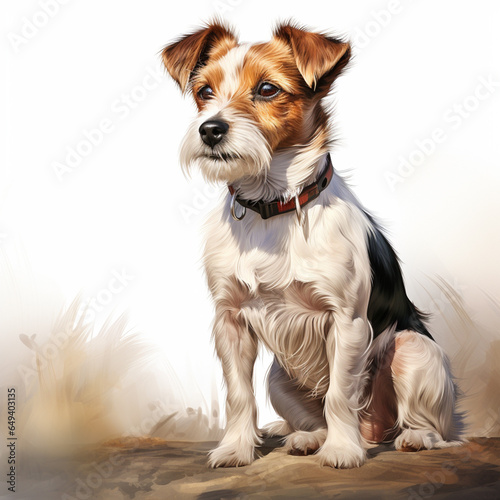 Dog isolated on white background
