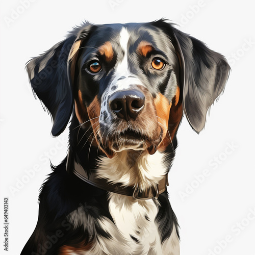 Dog isolated on white background