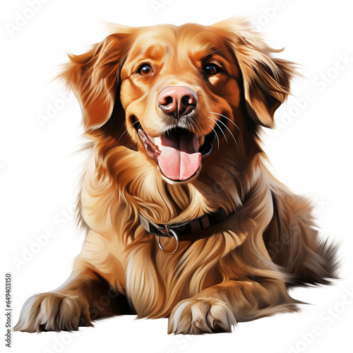 Dog isolated on white background photo