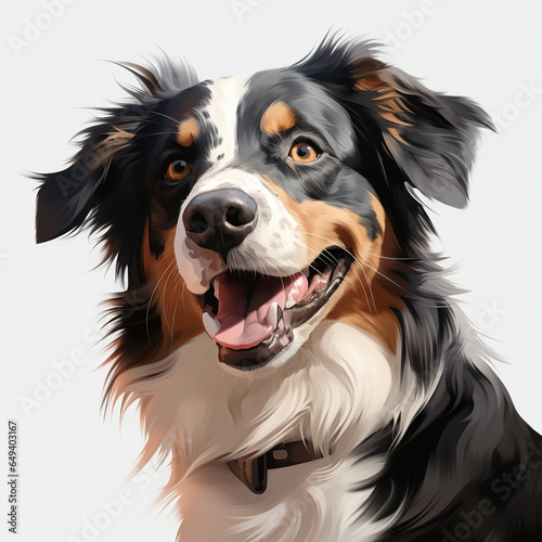 Dog isolated on white background