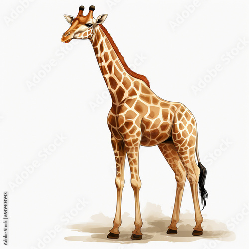 Giraffe modern style isolated on white background