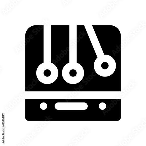 newtons cradle glyph icon