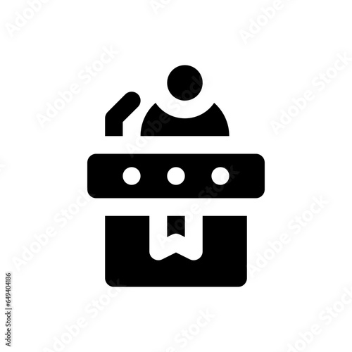 politics glyph icon