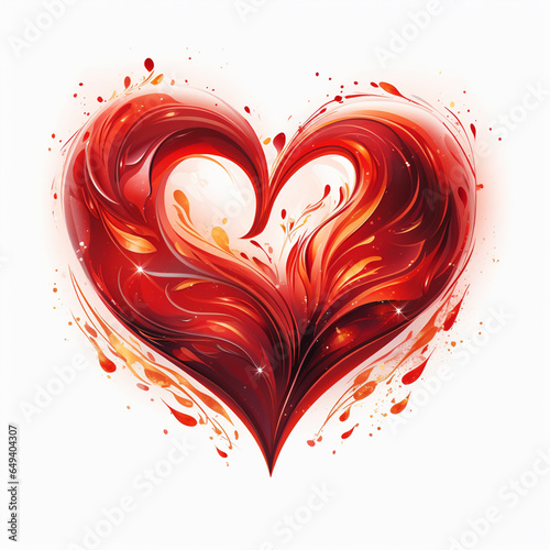 Heart modern design isolated on white background
