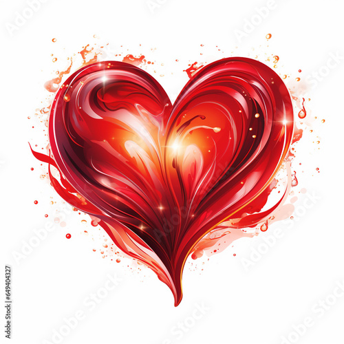 Heart modern design isolated on white background