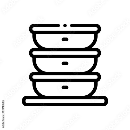 plates line icon