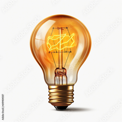Light bulb isolated on white background