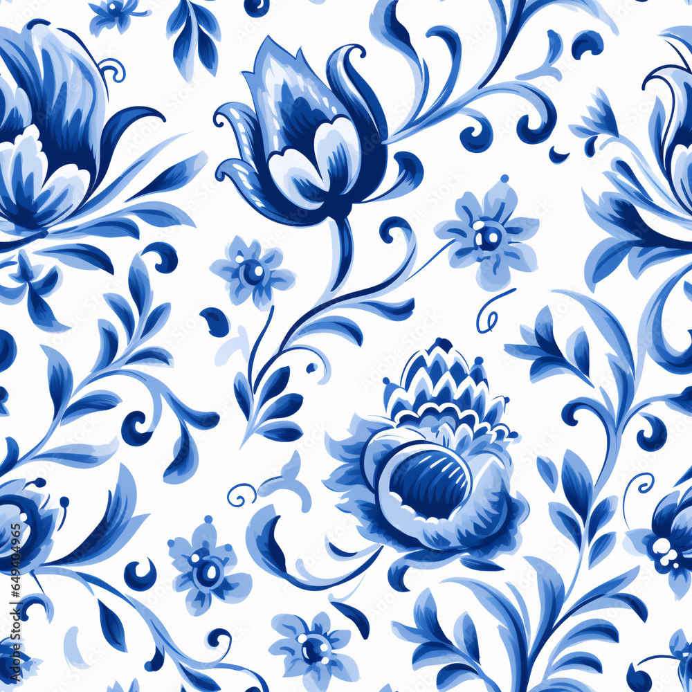 Explore the beauty of Dutch vibes in this seamless watercolor gouache pattern, tailored for fabric and wallpaper.. Explore the beauty of Dutch vibes in this seamless watercolor gouache pattern, tailored for fabric and wallpaper..