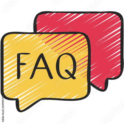 FAQ Two Messages Icon
