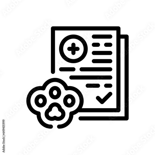 pet insurance line icon