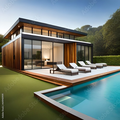modern house with pool © Muhammad