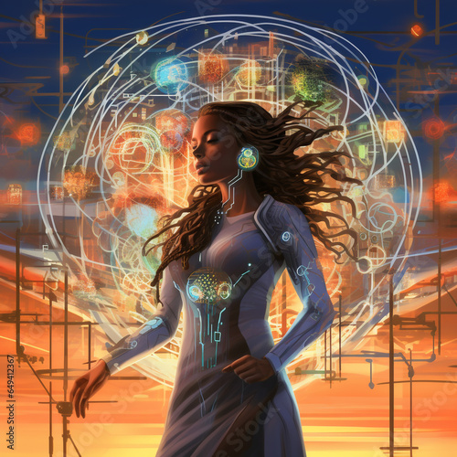 Awakening of Conscious AI: A Female Entity Amidst Neural Networks and Virtual Memories	