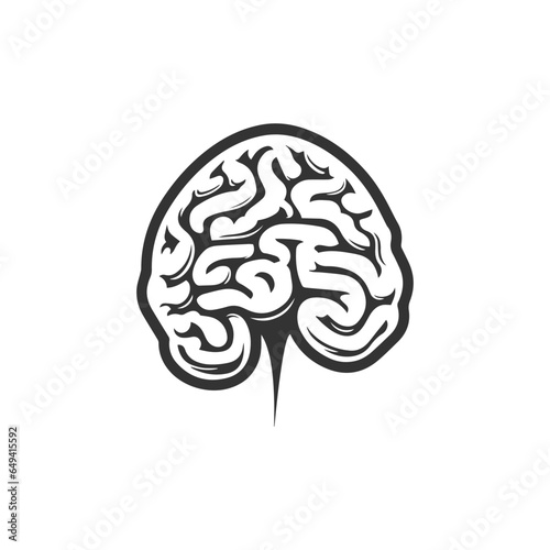 Human brain logo for genetics and healthcare design or idea of logo