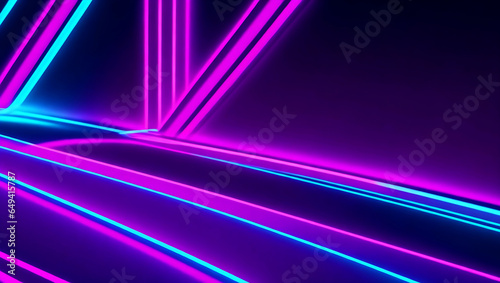 3d render abstract minimal neon background pink blue