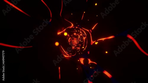 Video background sci-fi lava flow loop 
