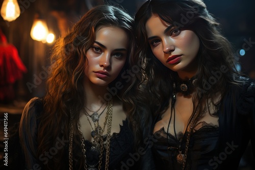 two Victorian vampire mistresses