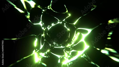 video background loop organic sci-fi green plasma