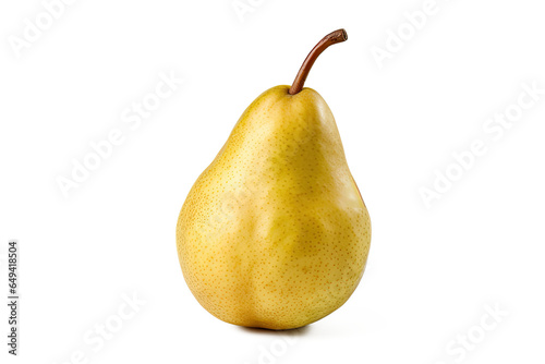 Ripe Yellow Pear fruit(pomaceous) isolated on transparent background, ripe tropical natural fruit concept, Healthy food with high of vitamin and minerals. Freshness of juicy fruit. © TANATPON