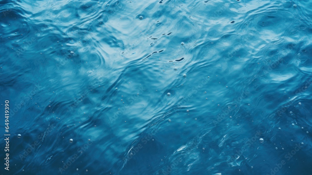 Raindrops creating ripples on the water's surface