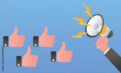 Good announcement.on blue background.Vector Design Illustration.