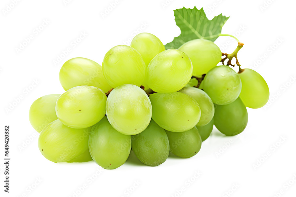 Bunch of Green Grapes isolated on transparent background, ripe tropical natural fruit concept, Healthy food with high of vitamin and minerals. Freshness of juicy fruit. Bunch of Green Grapes isolated on transparent background, ripe tropical natural fruit concept, Healthy food with high of vitamin and minerals. Freshness of juicy fruit.