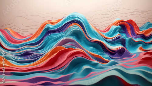 3D Wave Liquid Background