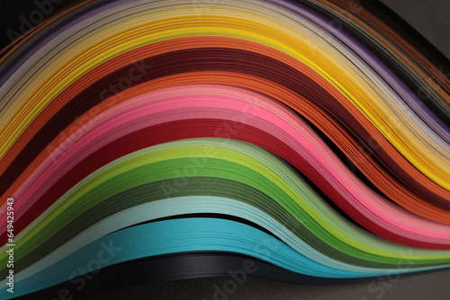 Color strip wave paper. Abstract texture background.