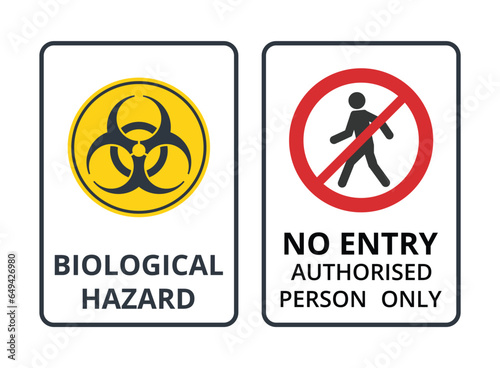 No entry Biological Hazard symbol
