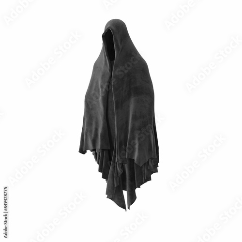 Halloween scary ghos dementor character isolated on white background.