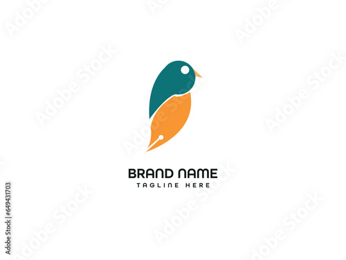 Bird letter business branding logo design