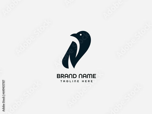 Bird letter business branding logo design