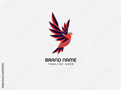 Bird letter business branding logo design