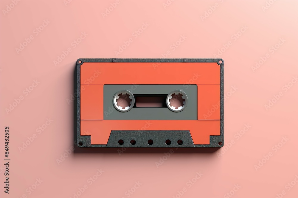 Cassette tape background. Generate Ai