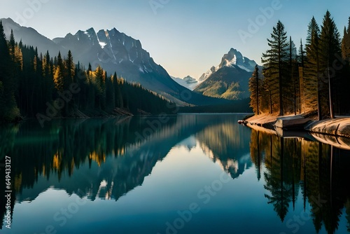 reflection in the mountains
