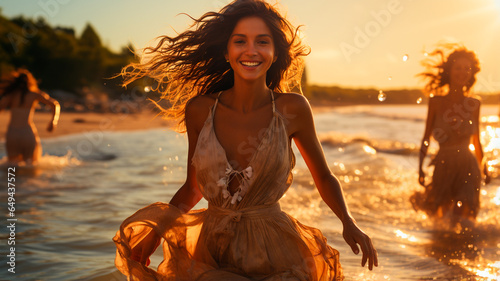 beautiful young girl on the beach