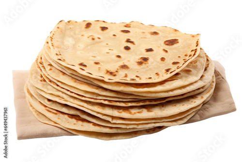 Chapati with Transparent Background.