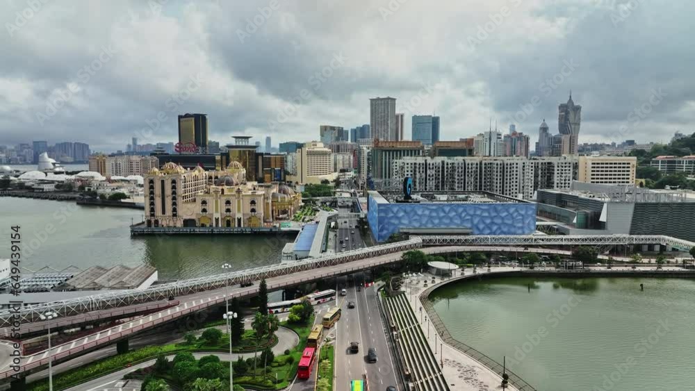An aerial view of a city and a river An aerial view of a city and a river