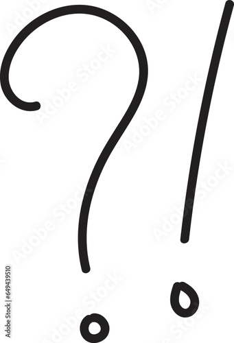 Exclamation And Question Mark Doodle