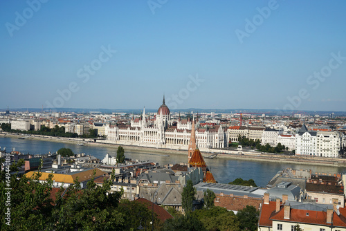 Panoramic view of Budapest, Hungary, copy space