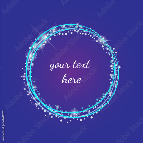 banner with a text template for advertising, greeting cards, sales on a blue background, vector illustration