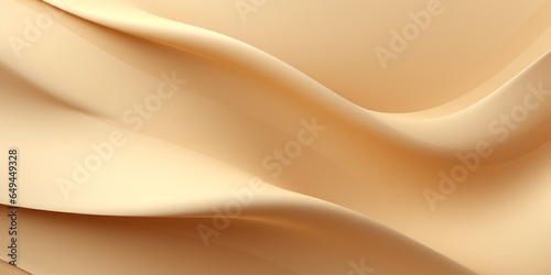 Beige Creative Abstract Wavy Texture. Screen Wallpaper. Digiral Art. Abstract Bright Surface Liquid Horizontal Background. Ai Generated Vibrant Texture Pattern.