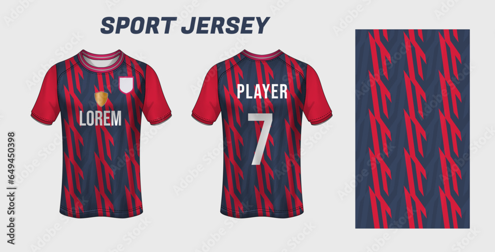 Fototapeta premium Sport jersey design fabric textile for sublimation