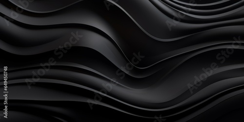 Black Marble Creative Abstract Wavy Texture. Screen Wallpaper. Digiral Art. Abstract Bright Surface Liquid Horizontal Background. Ai Generated Vibrant Texture Pattern.