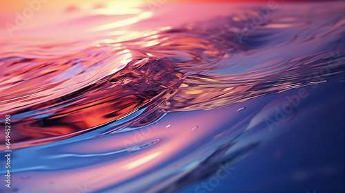 Water Surface Gentle Rippling Waves Pattern Evening Sunset Light Background