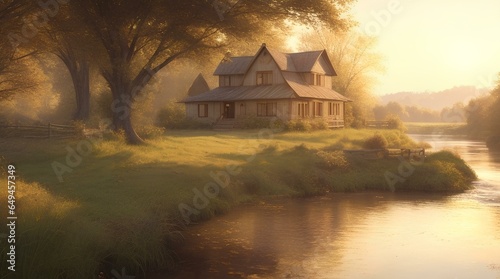 old house in the fog