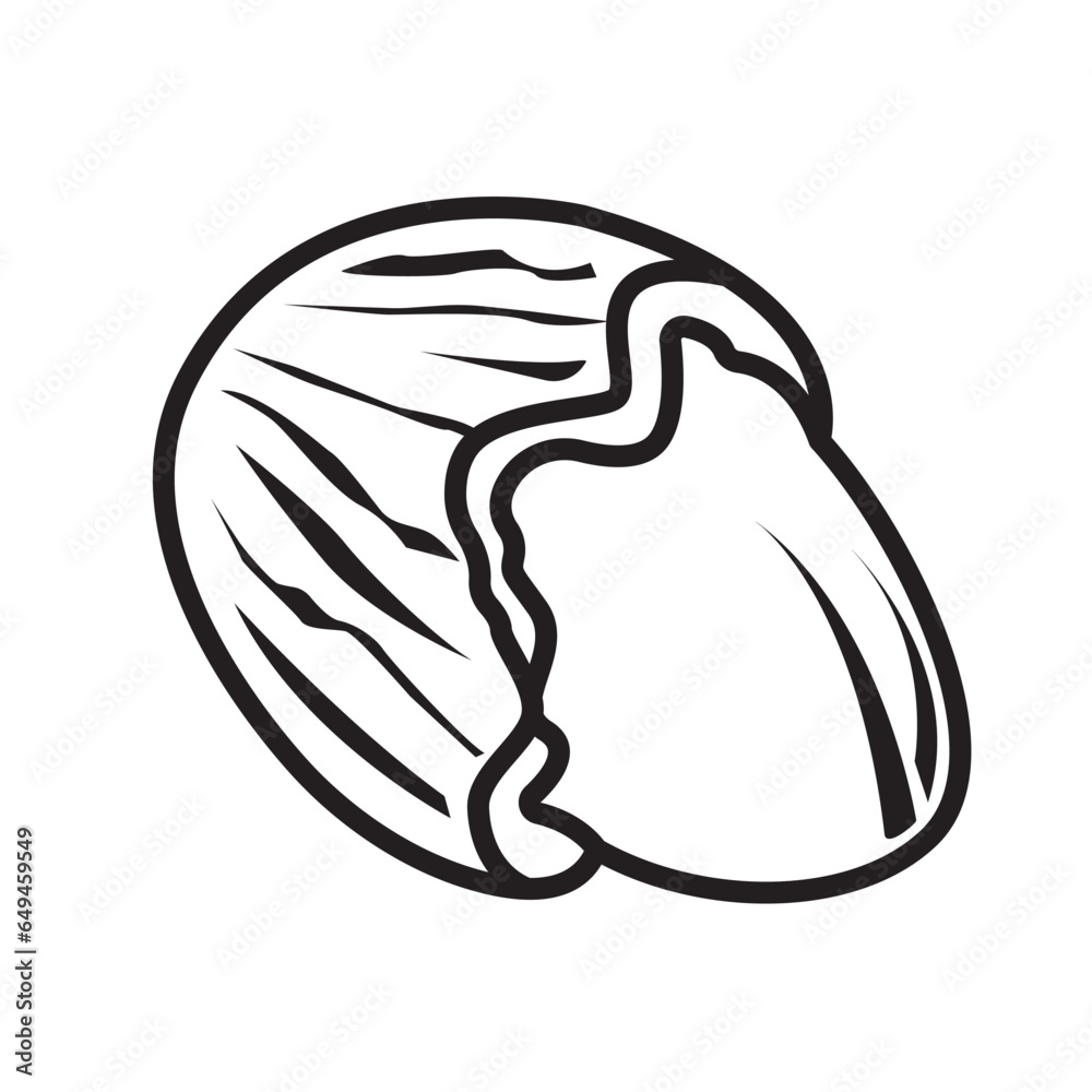walnut icon design vector template walnut icon design vector template