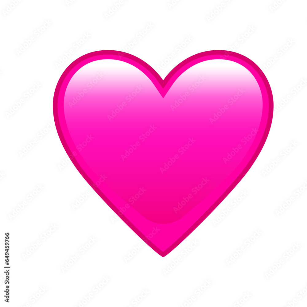 Pink heart emoji isolated vector icon. Emoticons symbol modern, simple, vector.