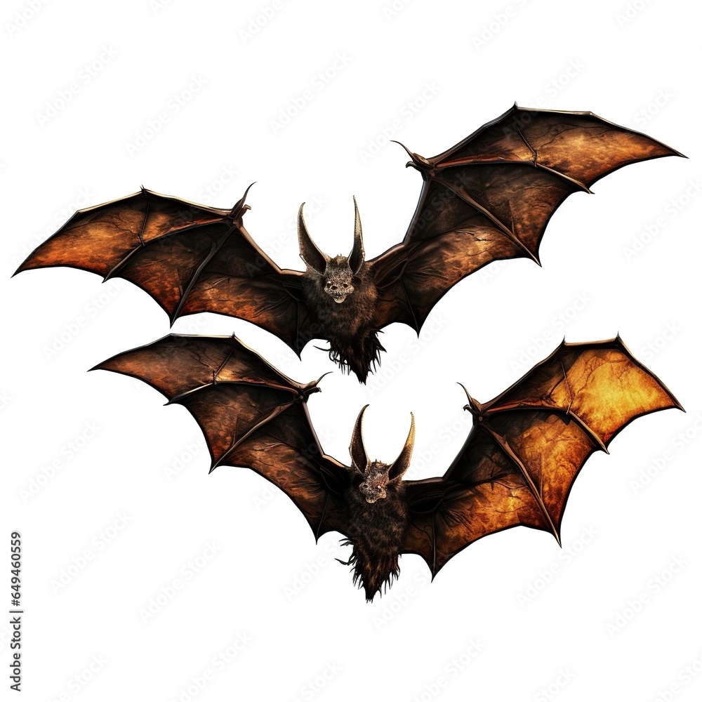 Naklejka premium Halloween bats on white background