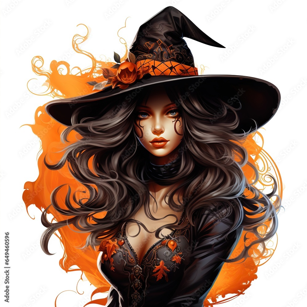 Halloween witch on white background Halloween witch on white background