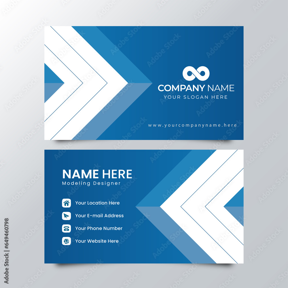 Obraz premium Minimalistic Corporate Vector Card Design